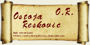 Ostoja Resković vizit kartica
